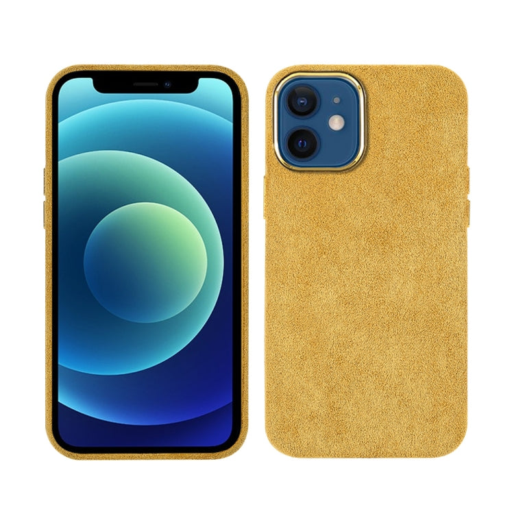 For iPhone 12 mini Plush Roughout PU Phone Case