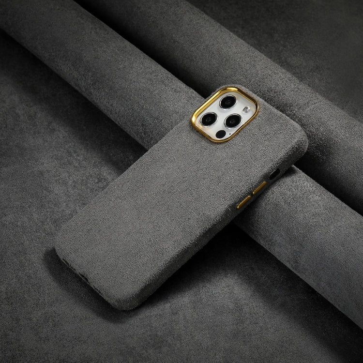 For iPhone 12 mini Plush Roughout PU Phone Case