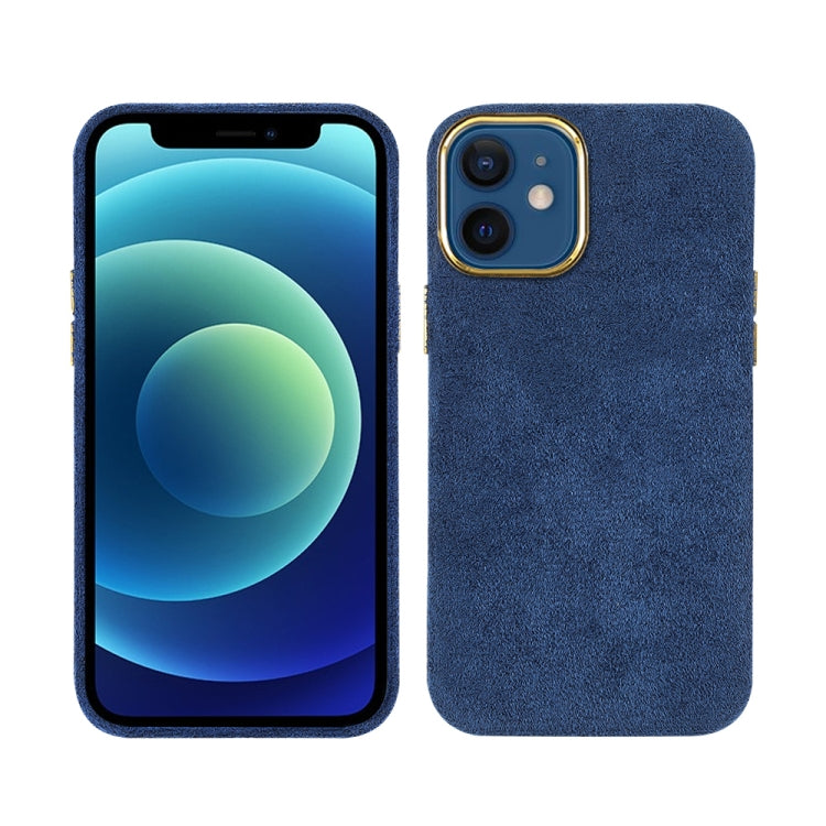 For iPhone 12 mini Plush Roughout PU Phone Case