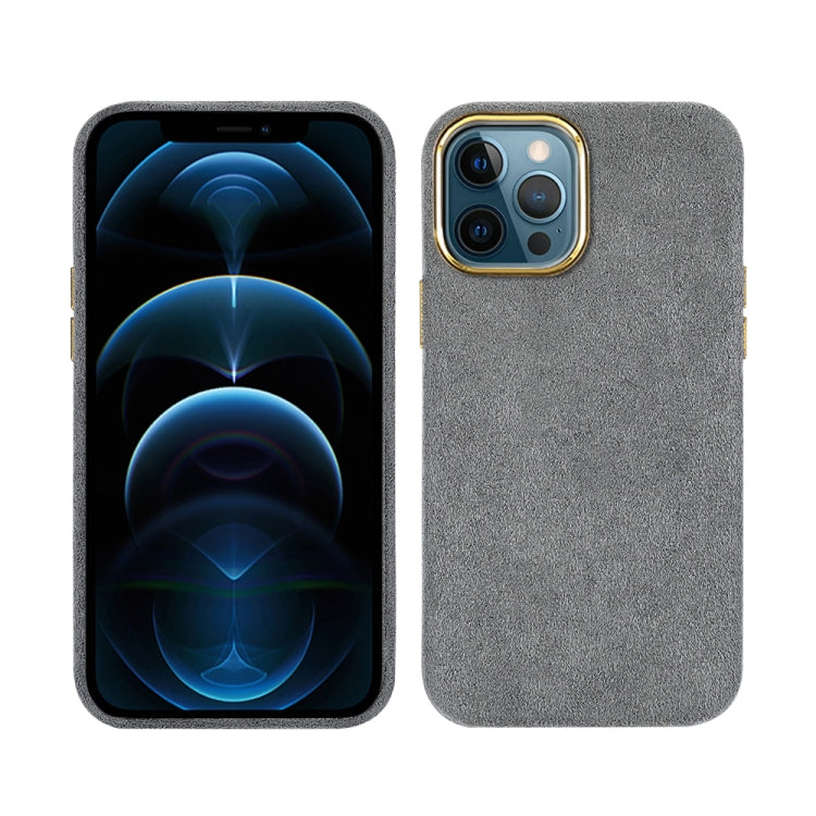 For iPhone 12 Pro Max Plush Roughout PU Phone Case