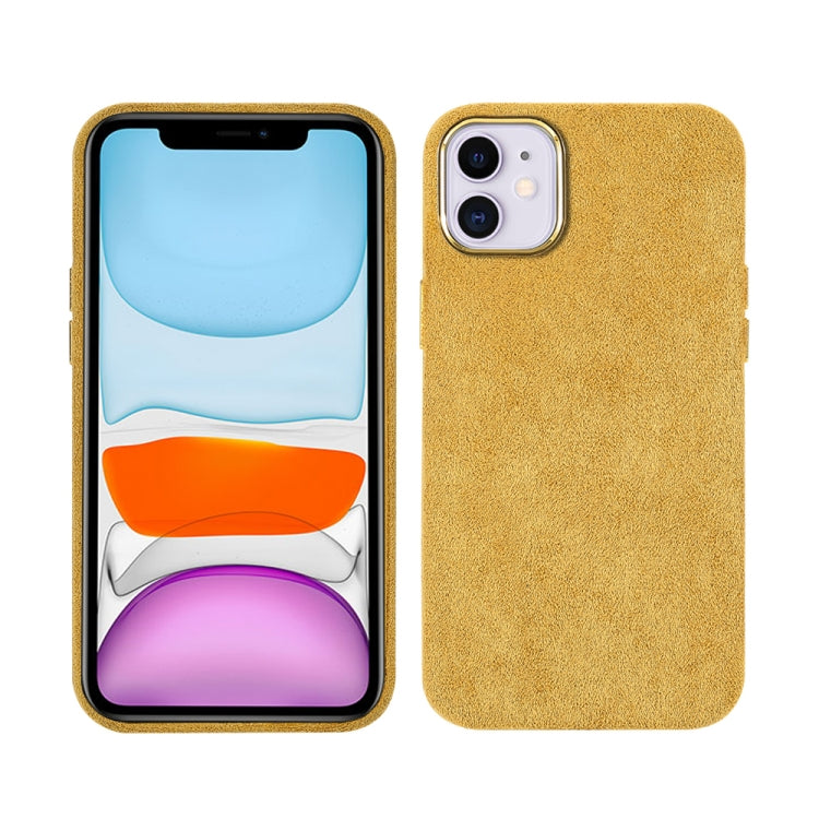 For iPhone 11 Plush Roughout PU Phone Case