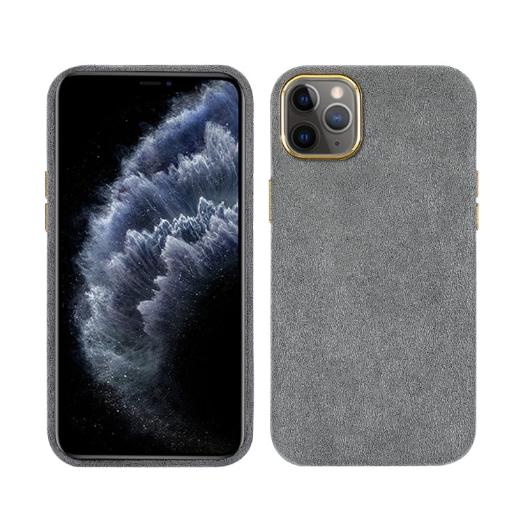 For iPhone 11 Pro Plush Roughout PU Phone Case