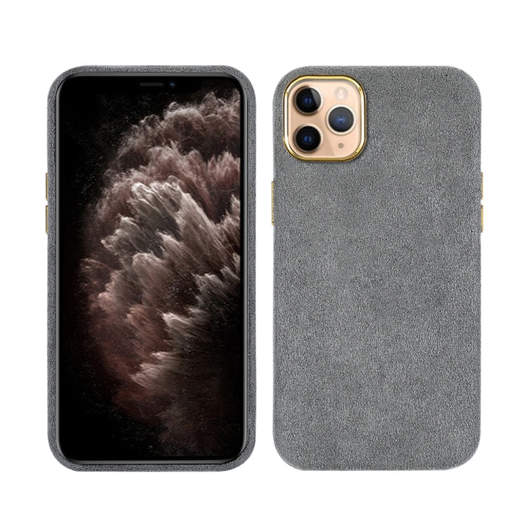 For iPhone 11 Pro Max Plush Roughout PU Phone Case