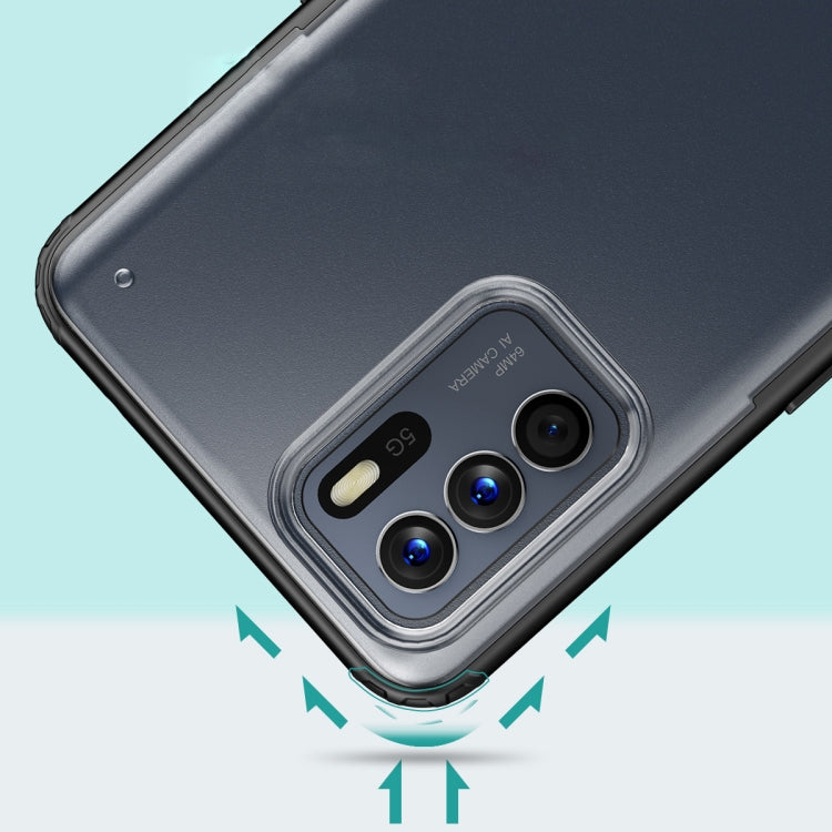 For OPPO Reno6 Z Armor PC + TPU Shockproof Phone Case(Black)