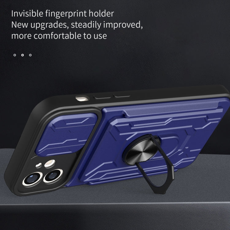 For iPhone 12 Sliding Camshield Card Phone Case