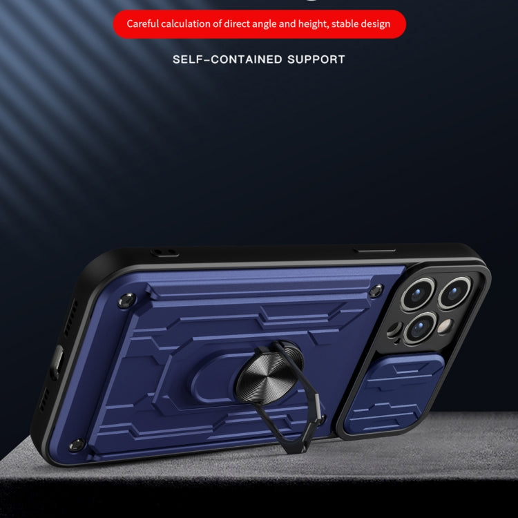 For iPhone 12 Pro Sliding Camshield Card Phone Case