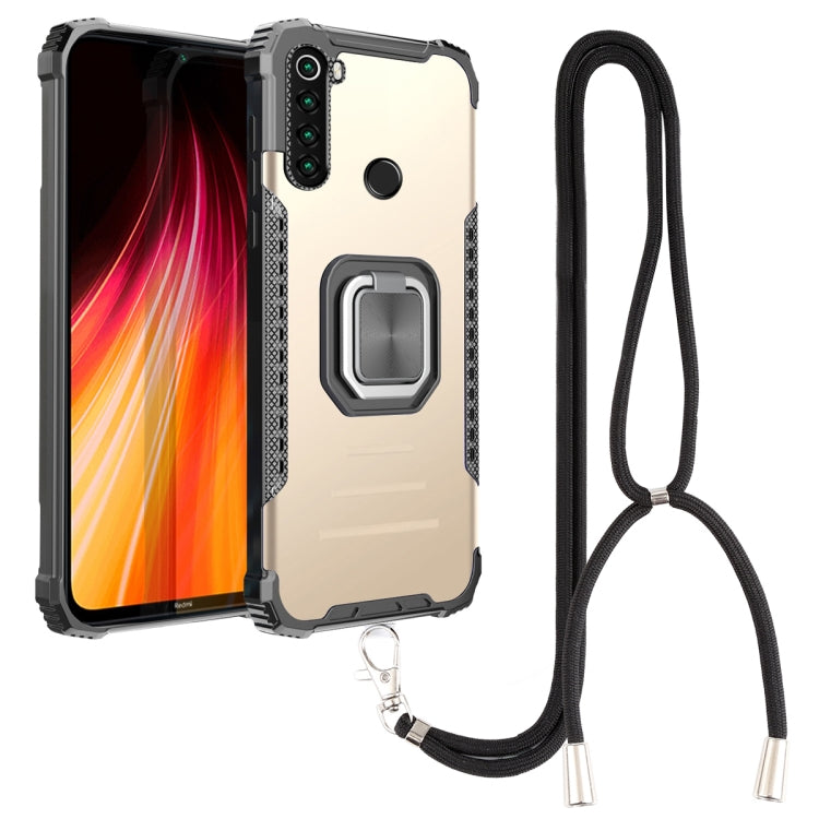 For Xiaomi Redmi Note 8 Aluminum Alloy + TPU Phone Case with Lanyard