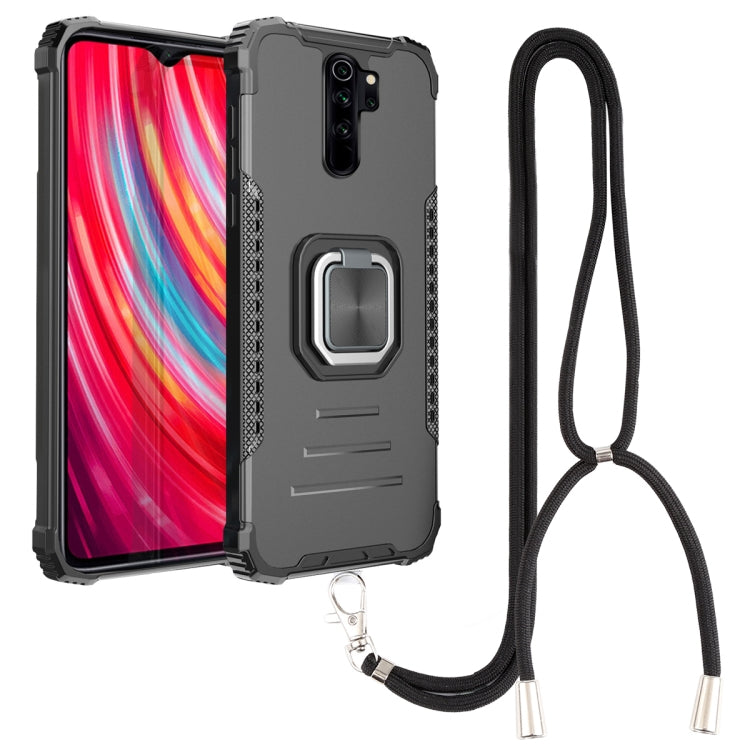 For Xiaomi Redmi Note 8 Pro Aluminum Alloy + TPU Phone Case with Lanyard