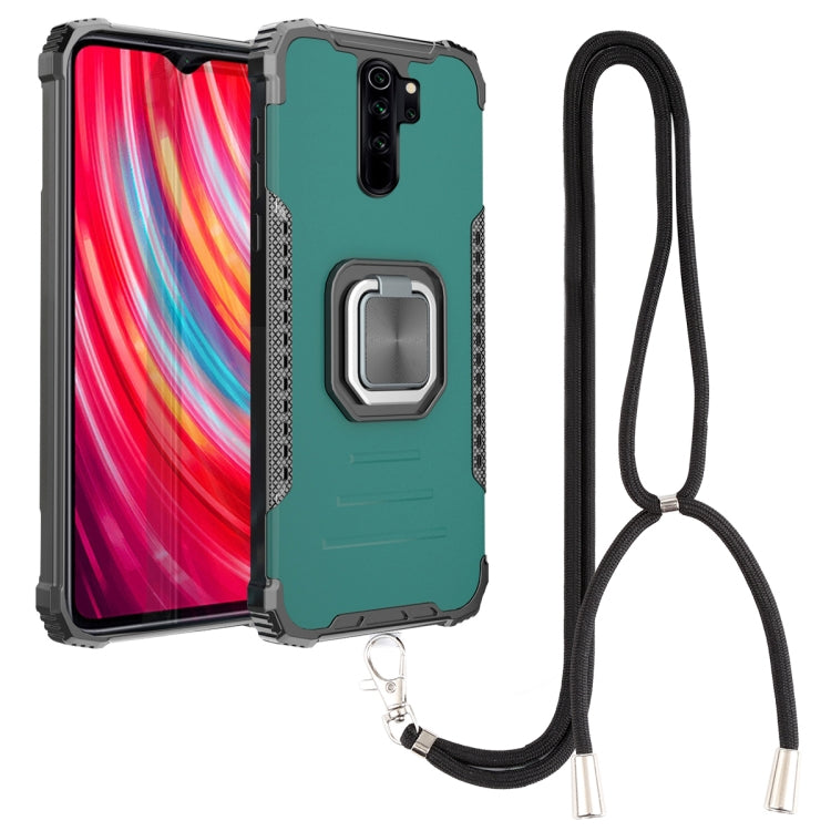 For Xiaomi Redmi Note 8 Pro Aluminum Alloy + TPU Phone Case with Lanyard