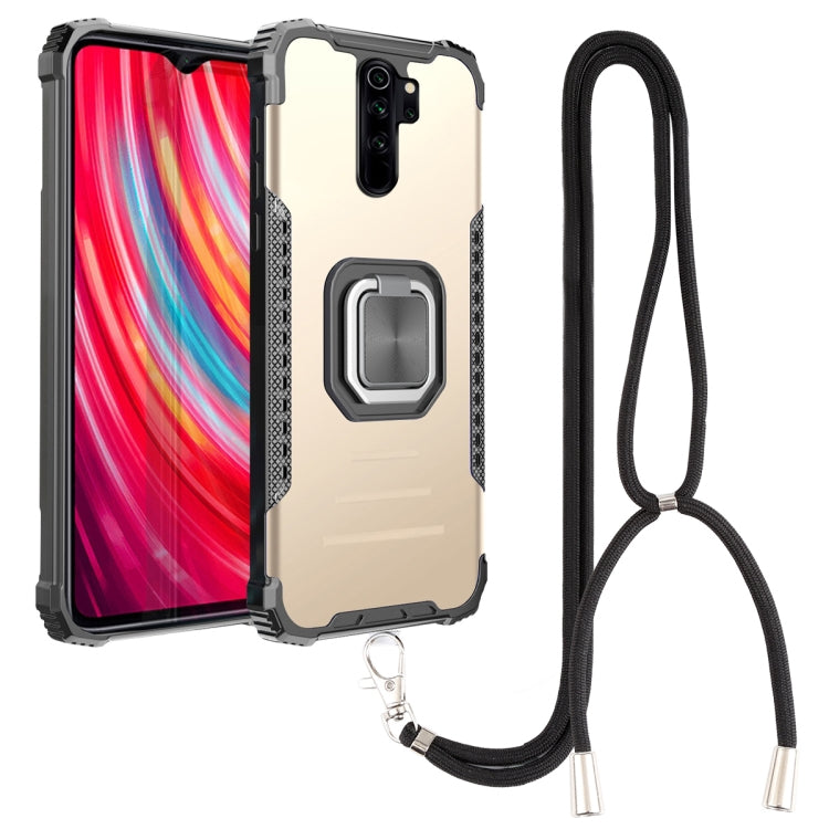 For Xiaomi Redmi Note 8 Pro Aluminum Alloy + TPU Phone Case with Lanyard