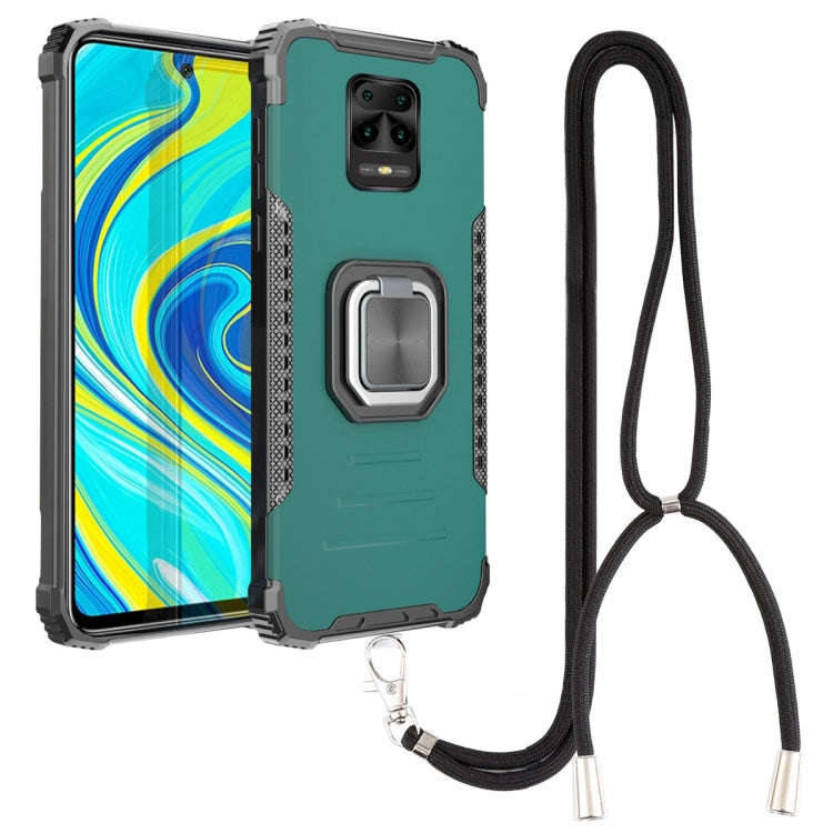 For Xiaomi Redmi Note 9S / Note 9 Pro Aluminum Alloy + TPU Phone Case with Lanyard