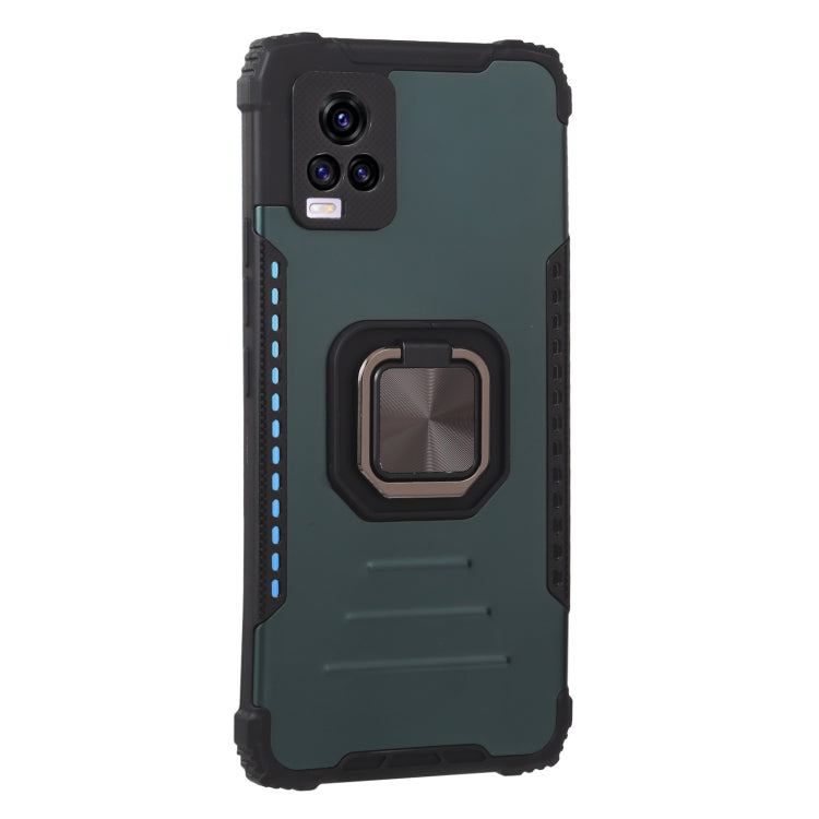 For vivo V20 Aluminum Alloy + TPU Phone Case with Lanyard