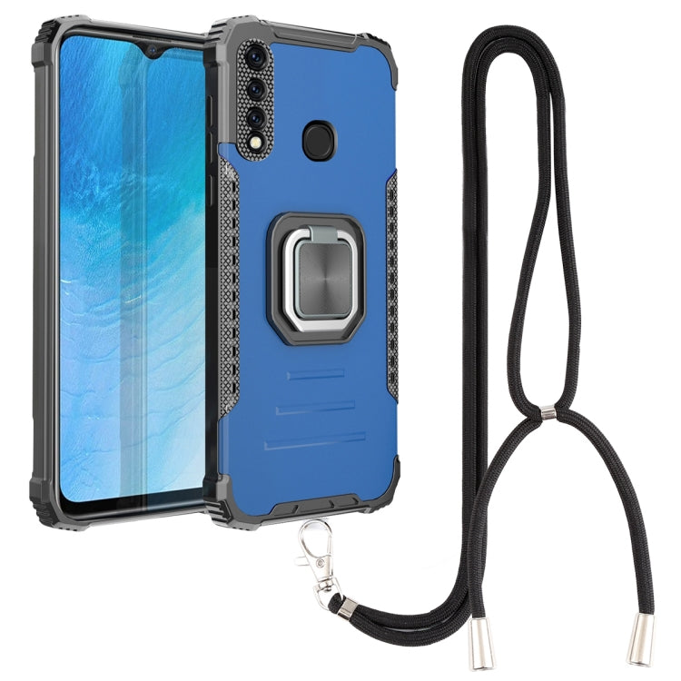 For vivo Y19 Aluminum Alloy + TPU Phone Case with Lanyard