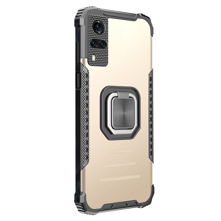 For vivo Y51 2020 / Y31 Aluminum Alloy + TPU Phone Case with Lanyard