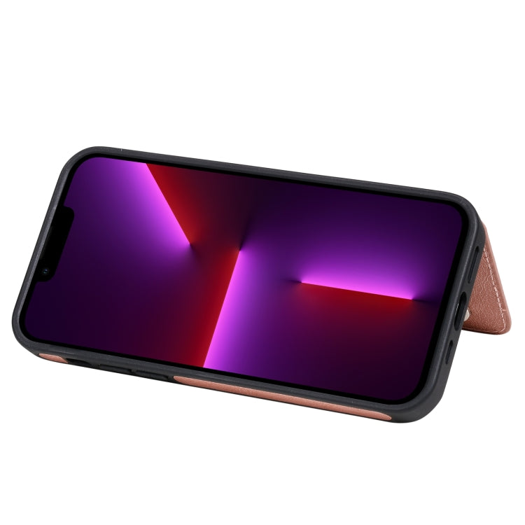 For iPhone 13 Pro Max Solid Color Double Buckle Zipper Shockproof Phone Case