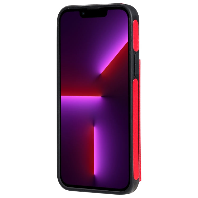 For iPhone 13 Pro Max Solid Color Double Buckle Zipper Shockproof Phone Case