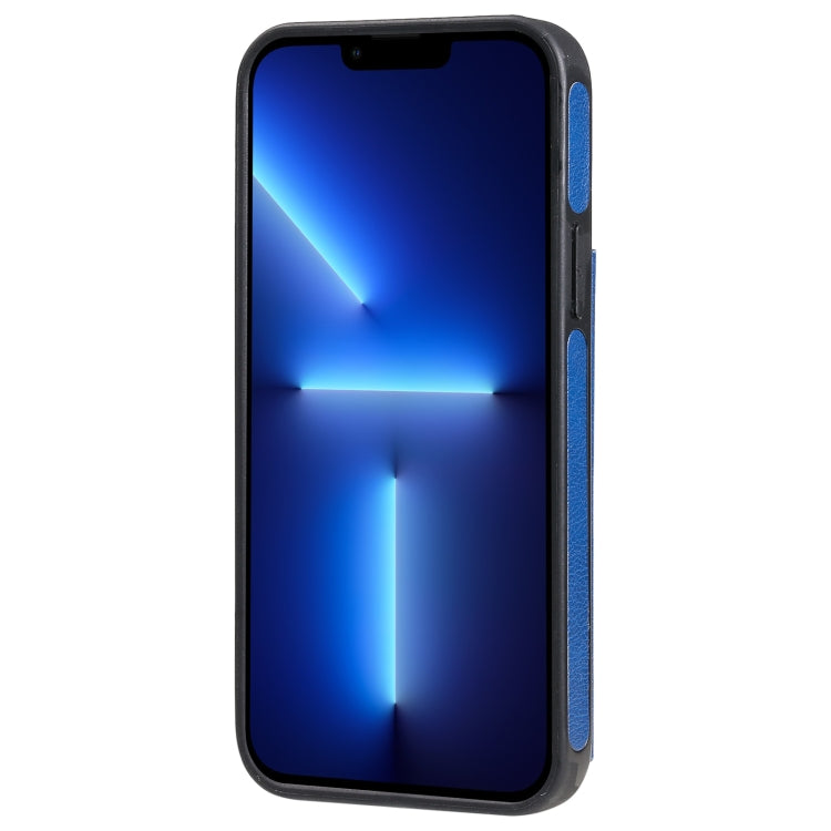 For iPhone 13 Pro Solid Color Double Buckle Zipper Shockproof Phone Case