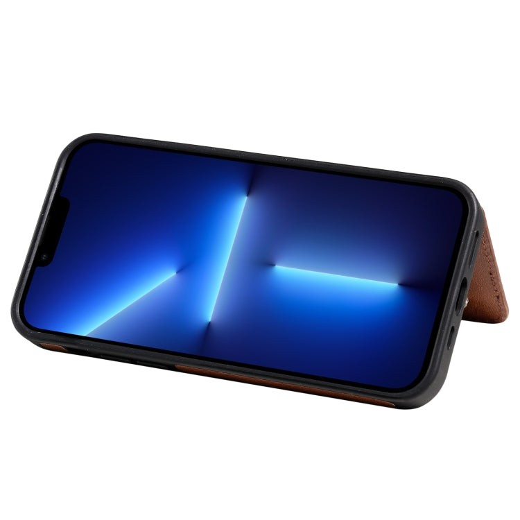 For iPhone 13 Pro Solid Color Double Buckle Zipper Shockproof Phone Case