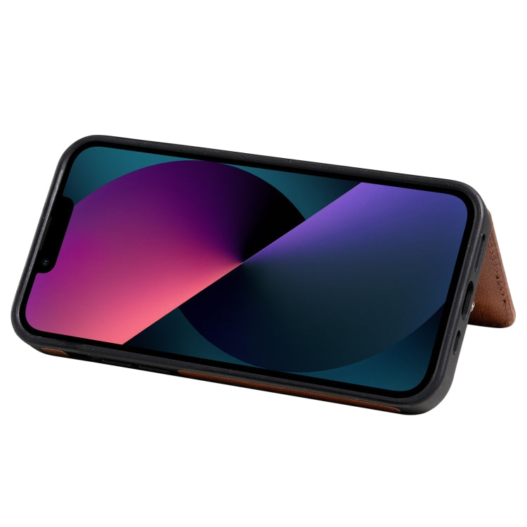 For iPhone 13 Solid Color Double Buckle Zipper Shockproof Phone Case