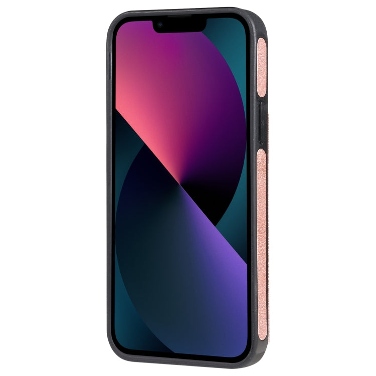 For iPhone 13 Solid Color Double Buckle Zipper Shockproof Phone Case