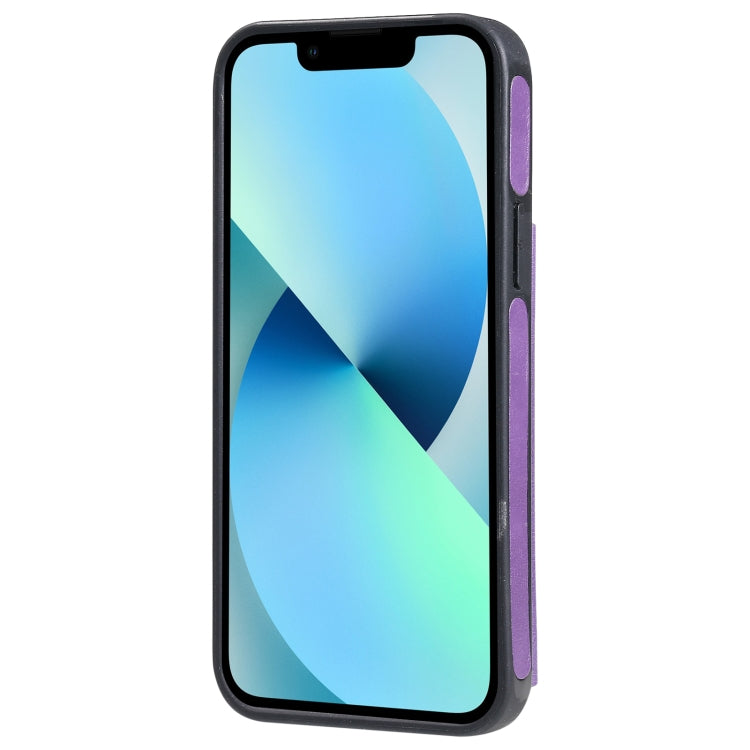 For iPhone 13 mini Solid Color Double Buckle Zipper Shockproof Phone Case