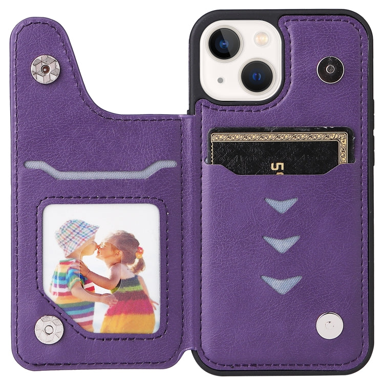 For iPhone 13 mini Solid Color Double Buckle Zipper Shockproof Phone Case