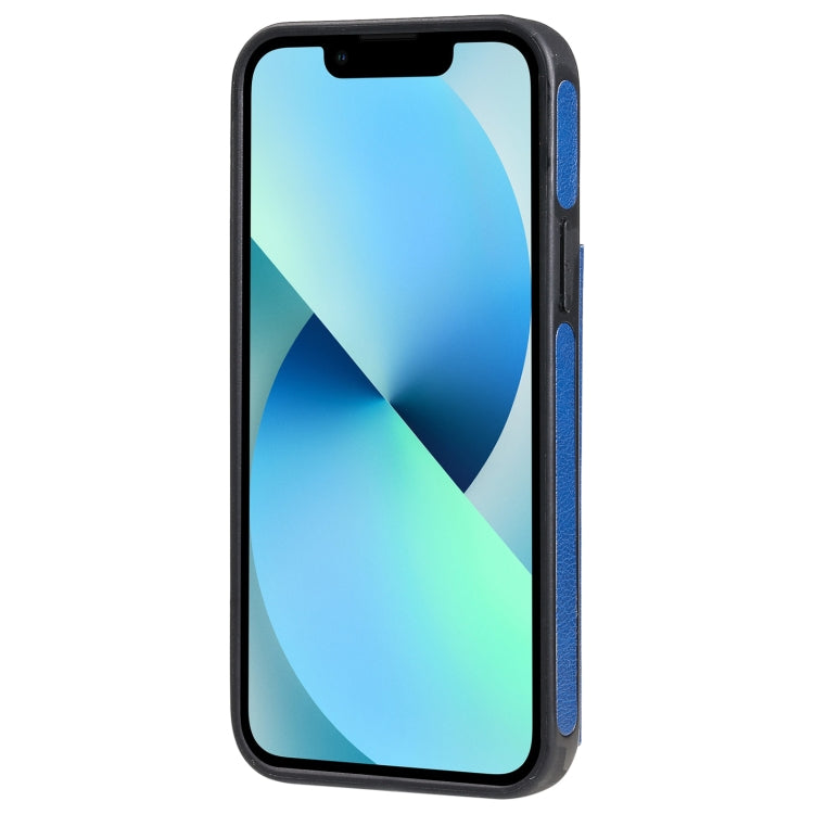 For iPhone 13 mini Solid Color Double Buckle Zipper Shockproof Phone Case