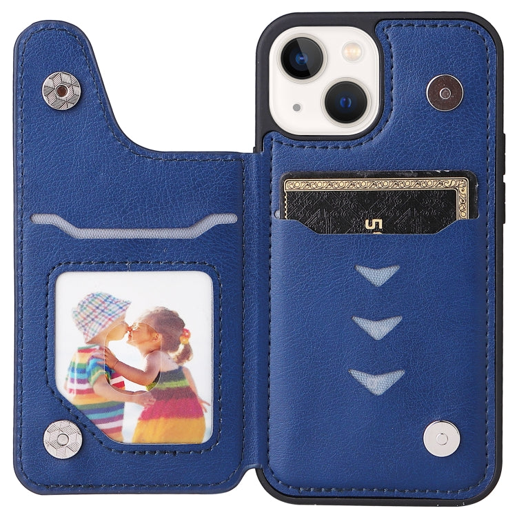 For iPhone 13 mini Solid Color Double Buckle Zipper Shockproof Phone Case