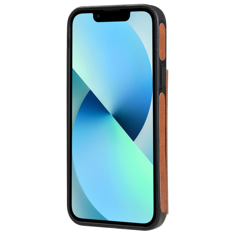 For iPhone 13 mini Solid Color Double Buckle Zipper Shockproof Phone Case