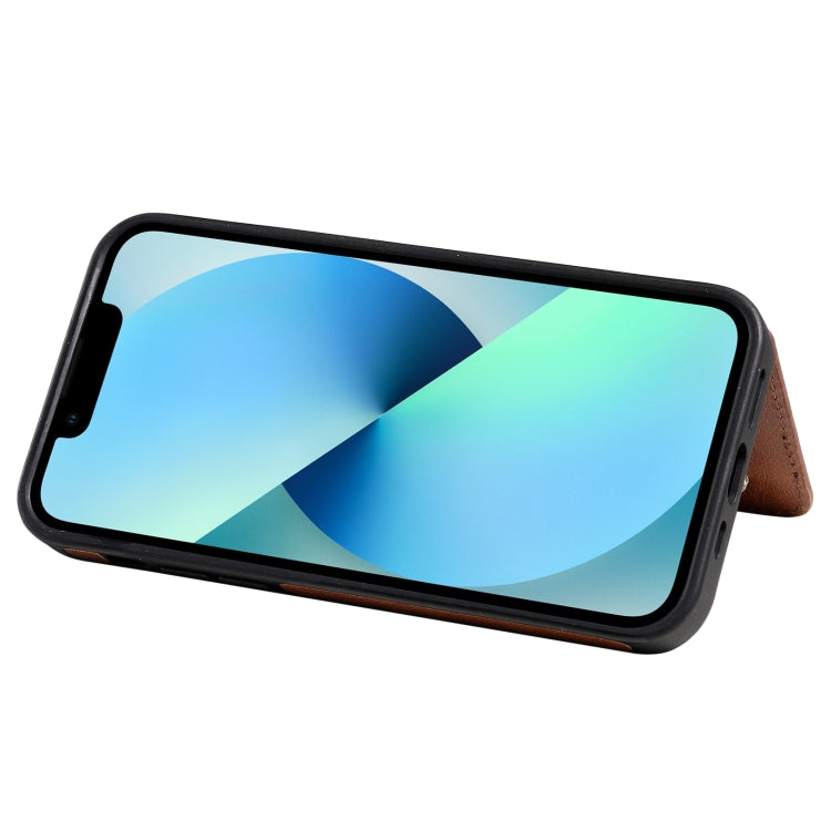 For iPhone 13 mini Solid Color Double Buckle Zipper Shockproof Phone Case