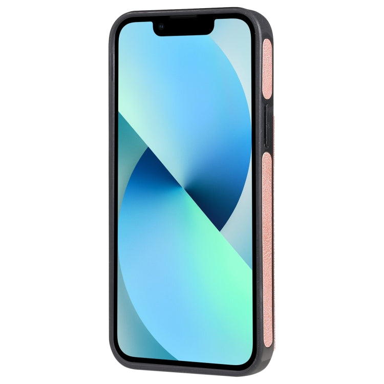 For iPhone 13 mini Solid Color Double Buckle Zipper Shockproof Phone Case