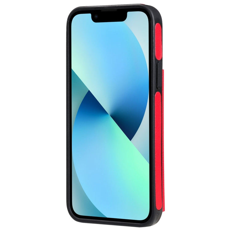 For iPhone 13 mini Solid Color Double Buckle Zipper Shockproof Phone Case