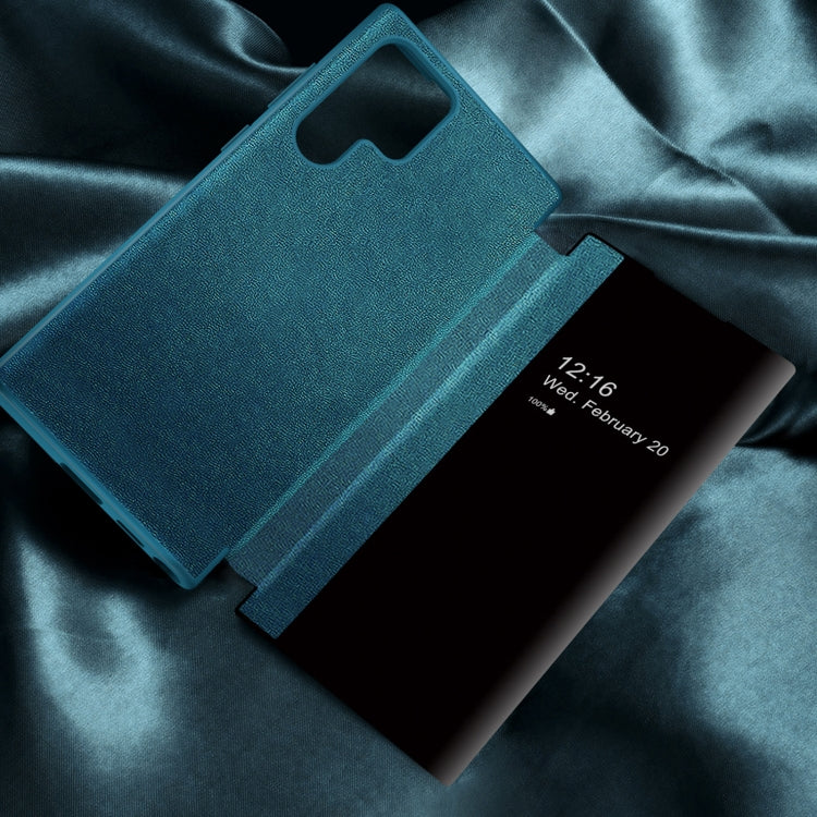 For Samsung Galaxy S22 Ultra 5G Window View Leather Phone Case