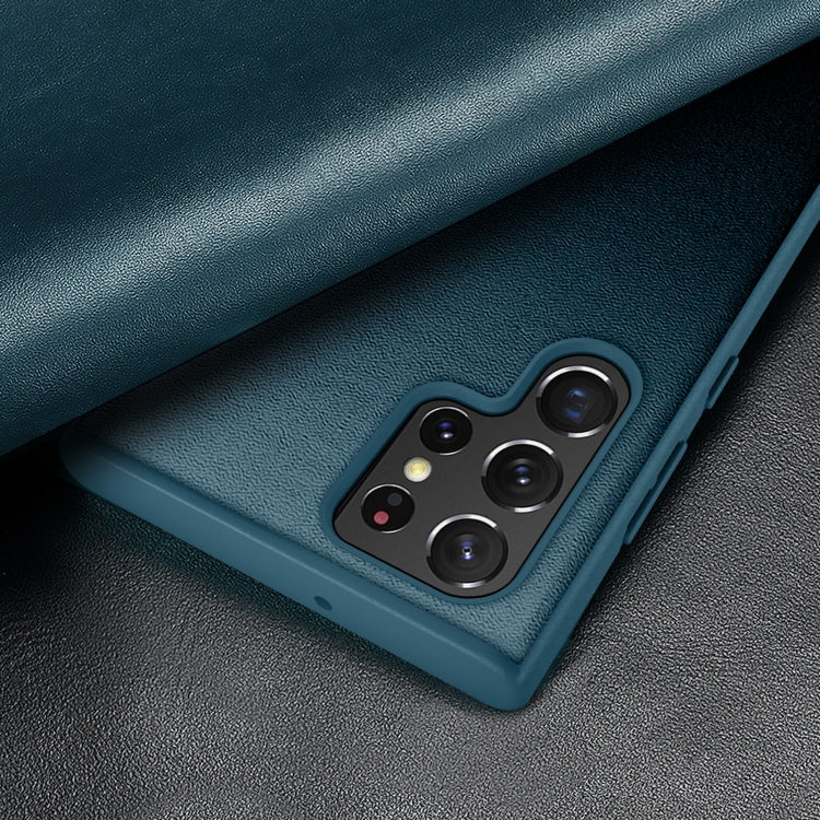 For Samsung Galaxy S22 Ultra 5G Window View Leather Phone Case