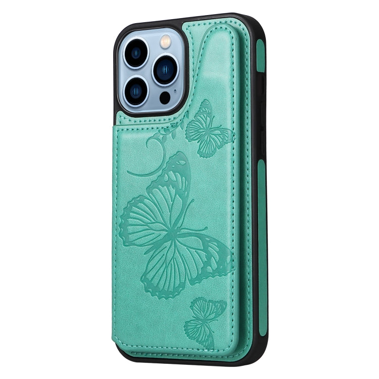 For iPhone 13 Pro Max Butterfly Embossing Pattern Shockproof Phone Case