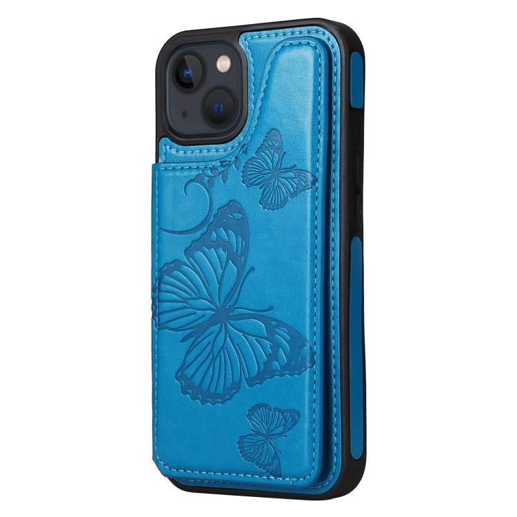 For iPhone 13 mini Butterfly Embossing Pattern Shockproof Phone Case