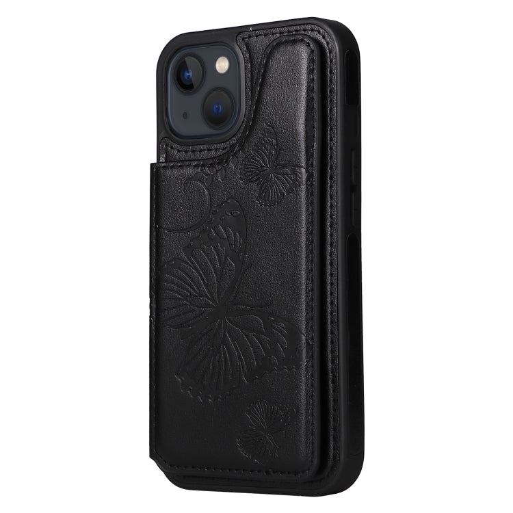 For iPhone 13 mini Butterfly Embossing Pattern Shockproof Phone Case