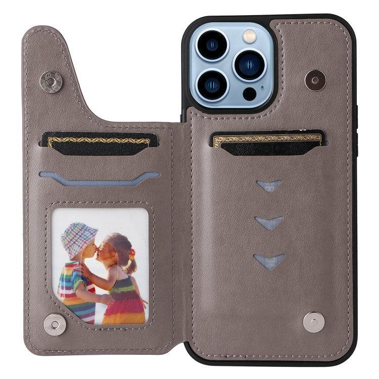 For iPhone 13 Pro Max Six Cats Embossing Pattern Shockproof Phone Case