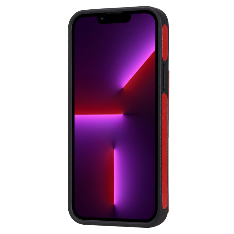 For iPhone 13 Pro Six Cats Embossing Pattern Shockproof Phone Case