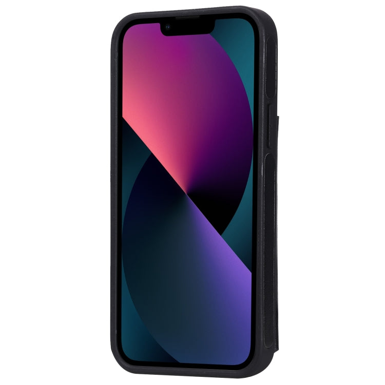 For iPhone 13 mini Six Cats Embossing Pattern Shockproof Phone Case