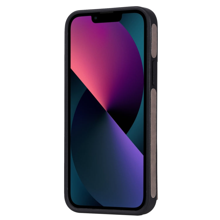 For iPhone 13 mini Six Cats Embossing Pattern Shockproof Phone Case