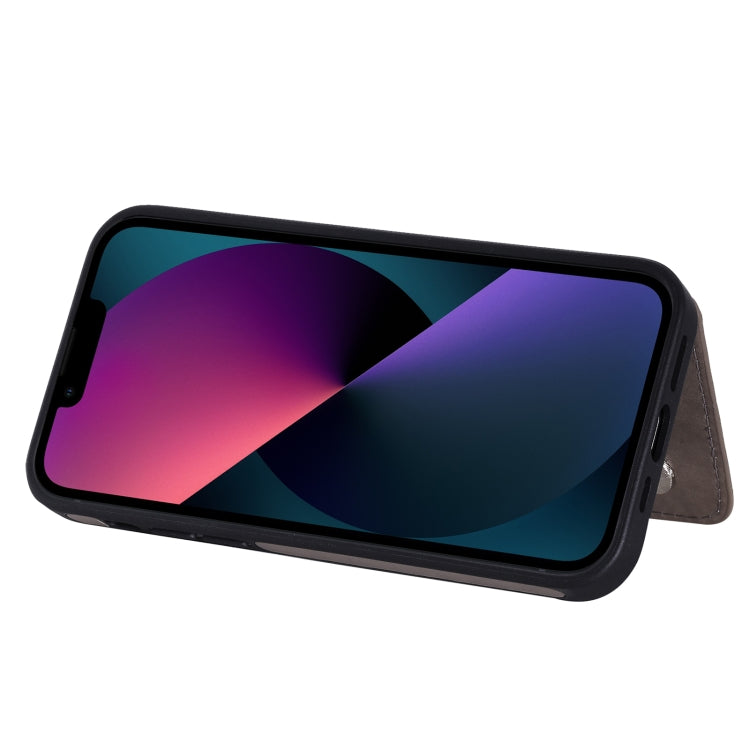 For iPhone 13 mini Six Cats Embossing Pattern Shockproof Phone Case