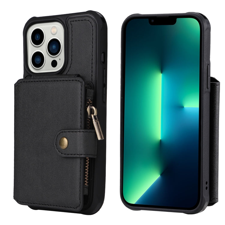 For iPhone 13 Pro Zipper Shockproof Protective Phone Case