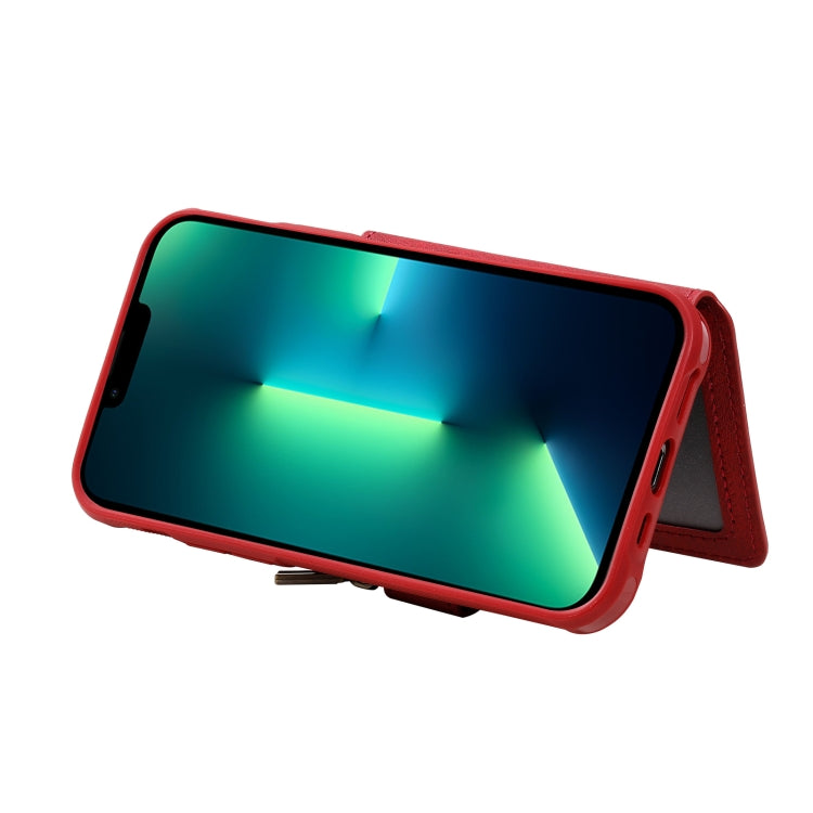 For iPhone 13 Pro Zipper Shockproof Protective Phone Case