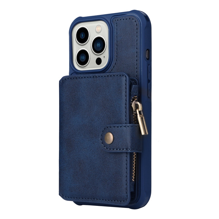 For iPhone 13 Pro Zipper Shockproof Protective Phone Case