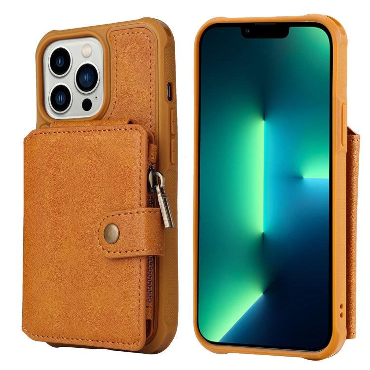 For iPhone 13 Pro Zipper Shockproof Protective Phone Case