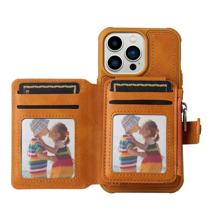 For iPhone 13 Pro Zipper Shockproof Protective Phone Case