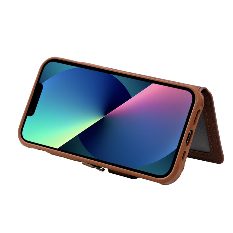 For iPhone 13 mini Zipper Shockproof Protective Phone Case