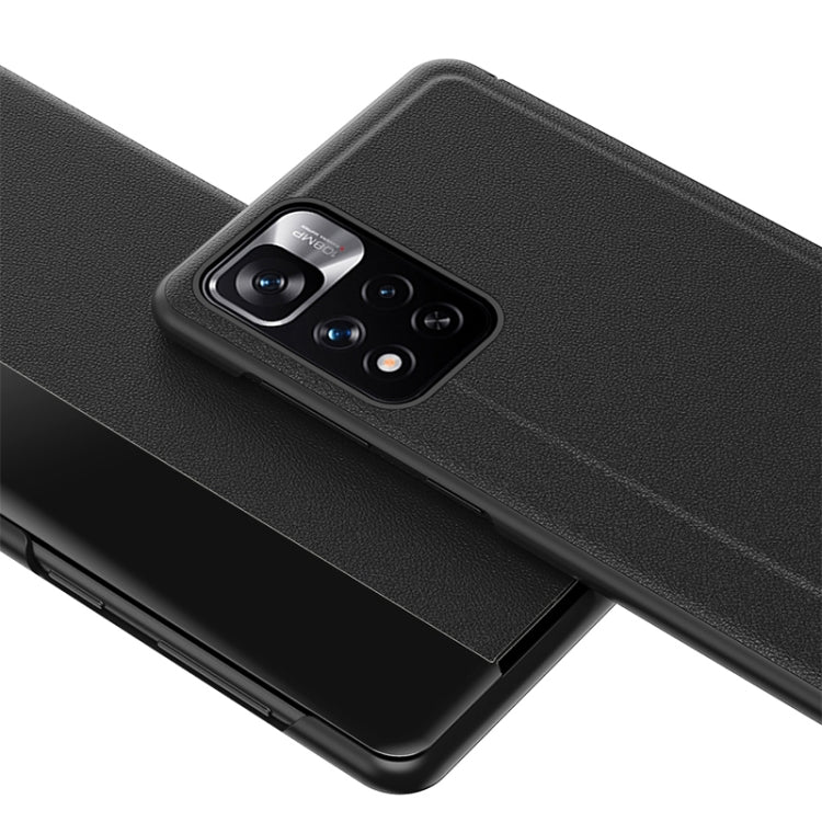 For Xiaomi Redmi Note 11 Pro Window View Leather Phone Case