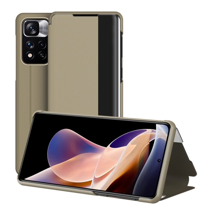 For Xiaomi Redmi Note 11 Pro Window View Leather Phone Case